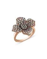Bloomingdale's Fine Collection Brown Diamond Ombre Flower Ring