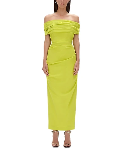 Rachel Gilbert Camille Off-the-Shoulder Maxi Dress