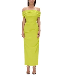 Rachel Gilbert Camille Off-the-Shoulder Maxi Dress