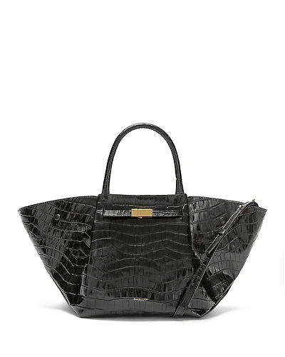 DeMellier The Midi New York Embossed Leather Tote