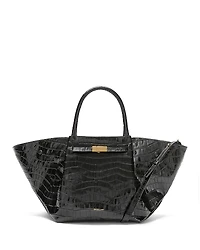 DeMellier The Midi New York Embossed Leather Tote