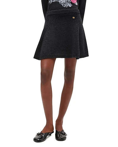 Ganni Chunky Sweater Knit Mini Skirt