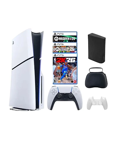 Sony PlayStation 5 Slim Disc Bundle with College Football 26, 26