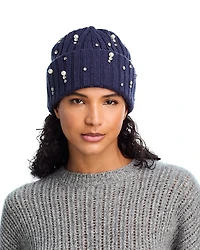 Aqua Embellished Cuff Hat - Exclusive