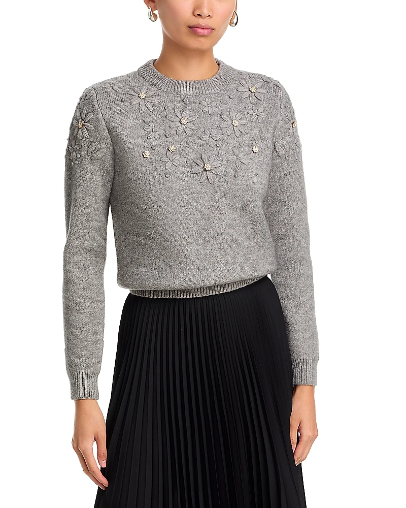 Stellah Floral Embroidered Sweater