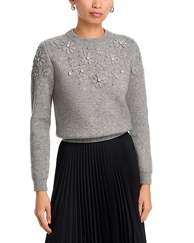 Stellah Floral Embroidered Sweater