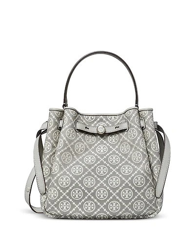 Tory Burch Romy T Monogram Bucket Bag