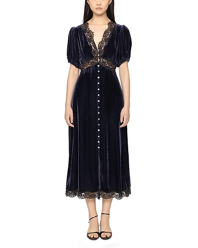 Sea Clarice Puff Sleeve Midi Dress