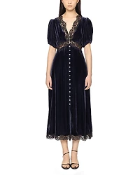 Sea Clarice Puff Sleeve Midi Dress