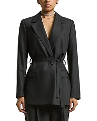 Peserico Notch Collar Belted Blazer