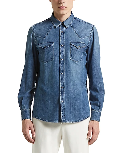 Peserico Denim Western Shirt