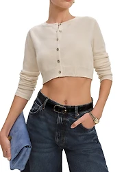 Reformation Janie Cashmere Cropped Cardigan