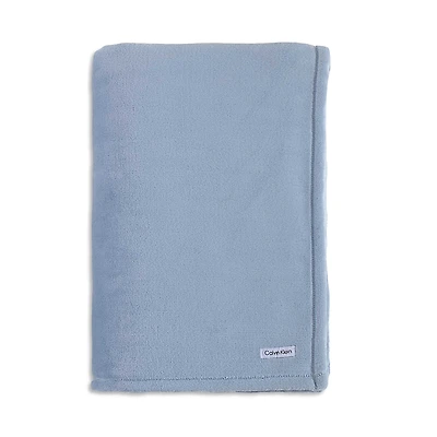 Calvin Klein Core Plush Solid Bed Blanket