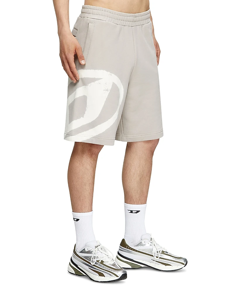 Diesel P-Crow-Bleach Cotton 9 Shorts