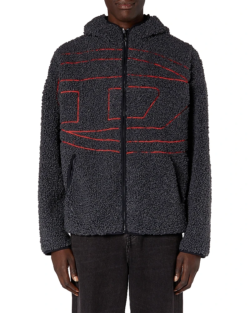 Diesel S-Zat Teddy Fleece Hooded Sweatshirt