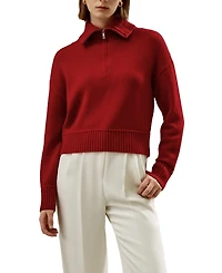 Lilysilk Relaxed Fit Wool-Cashmere Blend Sweater
