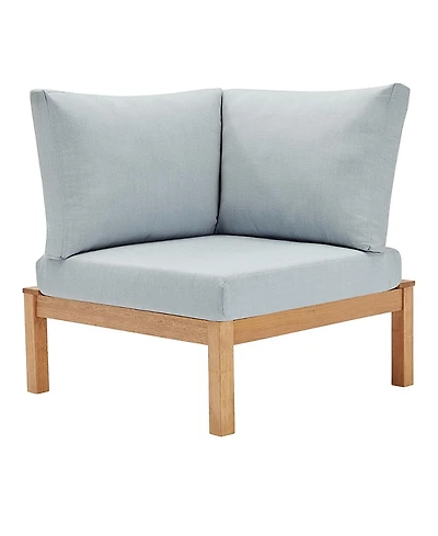 Modway Freeport Karri Wood Sectional Sofa Outdoor Patio Corner Chair