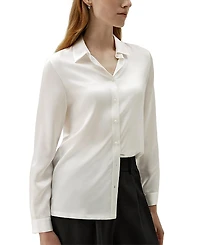 Lilysilk Classic Imitation Pearl Button Silk Shirt