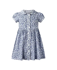 Rachel Riley Girls' Floral Button Front Dress - Little Kid