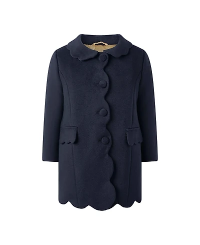 Rachel Riley Girls' Scalloped Dress Coat - Little Kid, Big Kid