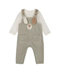 Deux par Boys' Onesie and Stretchy Corduroy Overalls Set - Baby
