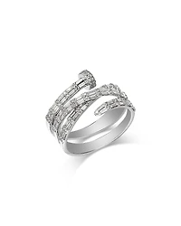 Bloomingdale's Fine Collection Diamond Multi Row Crossover Nail Ring