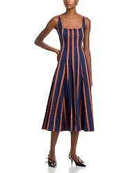 Staud Wells Midi Dress