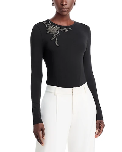 Kobi Halperin Sherrie Beaded Floral Top