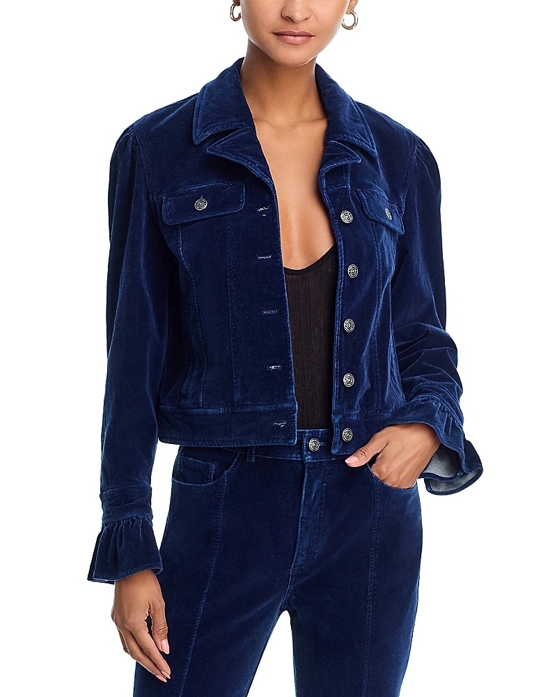 Cinq a Sept Velvet Denim Deryn Jacket