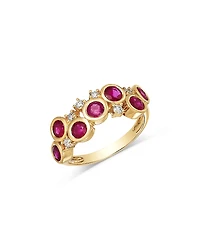 Bloomingdale's Fine Collection Ruby & Diamond Scattered Bezel Ring