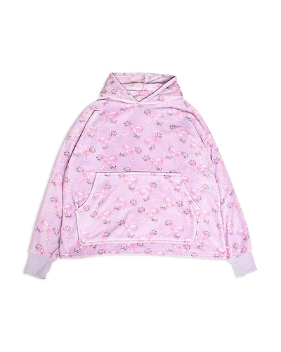 Omg Accessories Girls' Bow Print Pullover Hoodie