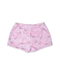 Omg Accessories Girls' Floral Bow Cozy Pajama Shorts