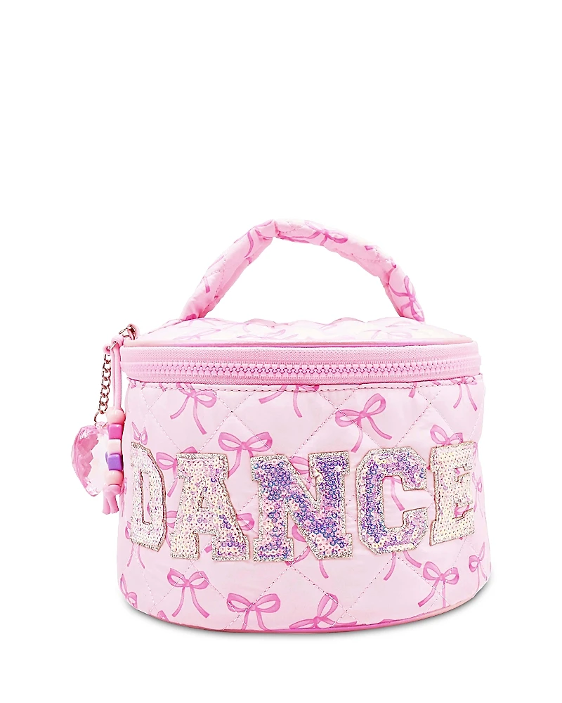 Omg Accessories Girls' Dance Quilted Round Train Case
