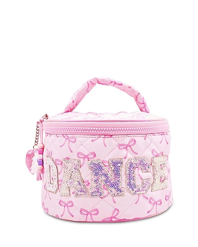 Omg Accessories Girls' Dance Quilted Round Train Case