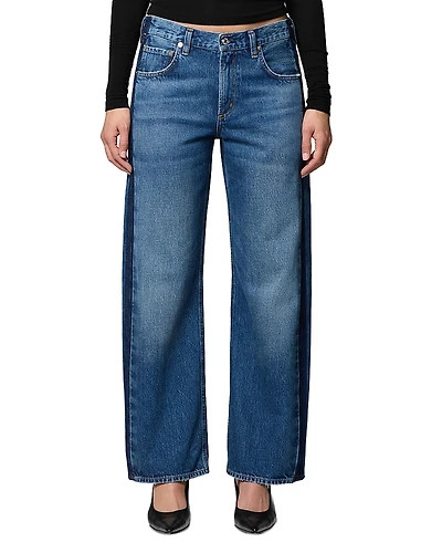 Citizens of Humanity Lindz Tuxedo Stripe High Rise Easy Straight Jeans