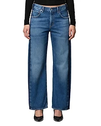 Citizens of Humanity Lindz Tuxedo Stripe High Rise Easy Straight Jeans
