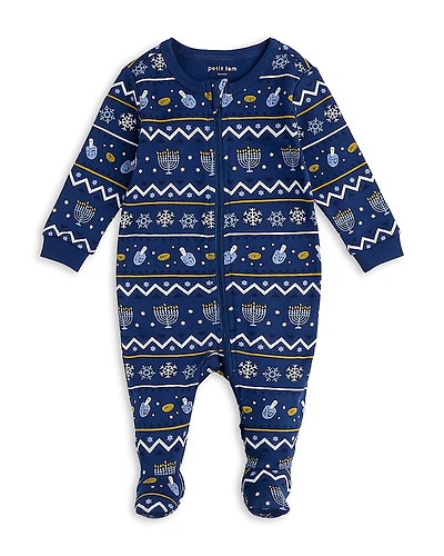 Firsts by petit lem Unisex Hannukah Print Sleeper - Baby