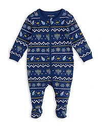 Firsts by petit lem Unisex Hannukah Print Sleeper - Baby