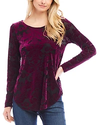 Karen Kane Velvet Burnout Shirt