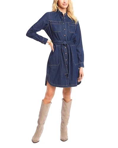 Karen Kane Belted Denim Shirtdress