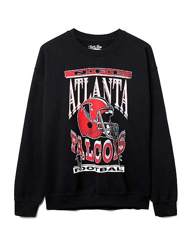 Junk Food Clothing Unisex Nfl Atlanta Falcons Helmet Flea Market Crew Fleece Sweatshirt