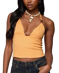 Edikted Atlas Scrunch Bead Halter Top