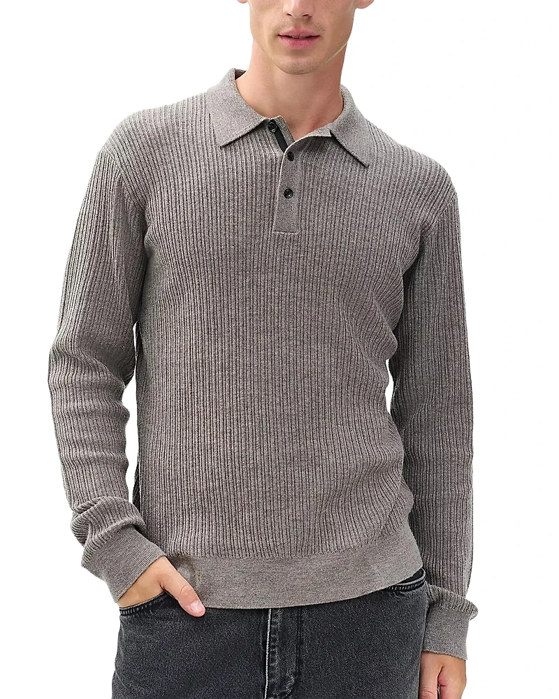 rag & bone Crawford Wool Cashmere Blend Polo Sweater