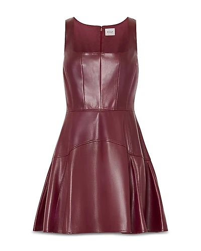 Milly Faux Leather Mini Dress