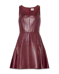 Milly Faux Leather Mini Dress