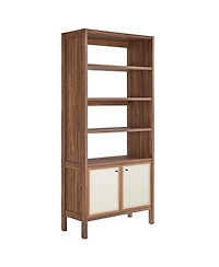 Modway Capri 4-Shelf Wood Grain Bookcase