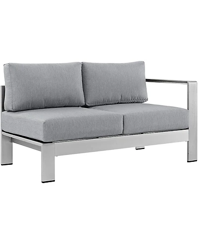 Modway Shore Right-Arm Corner Sectional Outdoor Patio Aluminum Loveseat