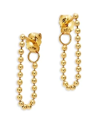 Zoe Chicco 14K Yellow Gold Beads Chain Huggie Hoop Earrings