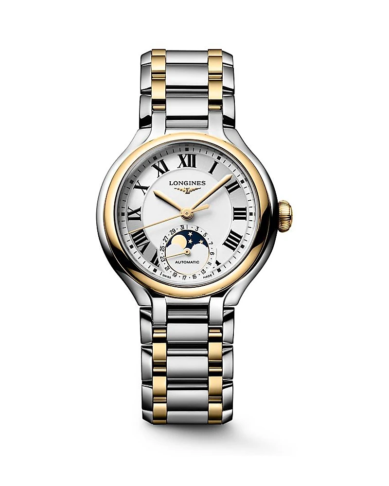 Longines PrimaLuna Moonphase Watch, 34mm