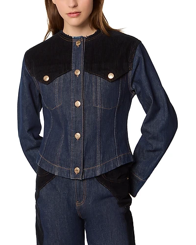 TRESSE Vanto Denim Velvet Trim Jacket